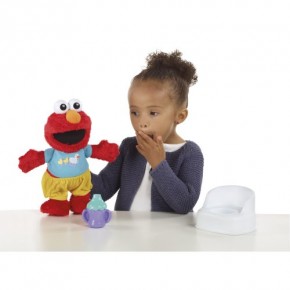 Sesame Street Kids' Toys for Ages 18 Month Potty Training Tool Sounds & Phrases Time Elmo Sustainable Plush Stuffed Animal - 12 in