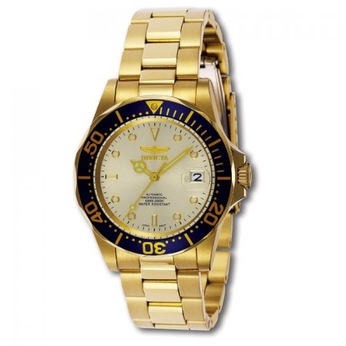GeeksHive: Invicta Men's 9743 Pro Diver Collection Gold-Tone Automatic Watch - Wrist Watches 