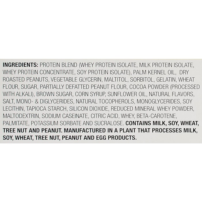 fit crunch nutrition label