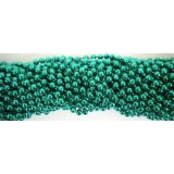 Round Metallic Green Mardi Gras Beads - 6 DZ (72 necklaces) - PA